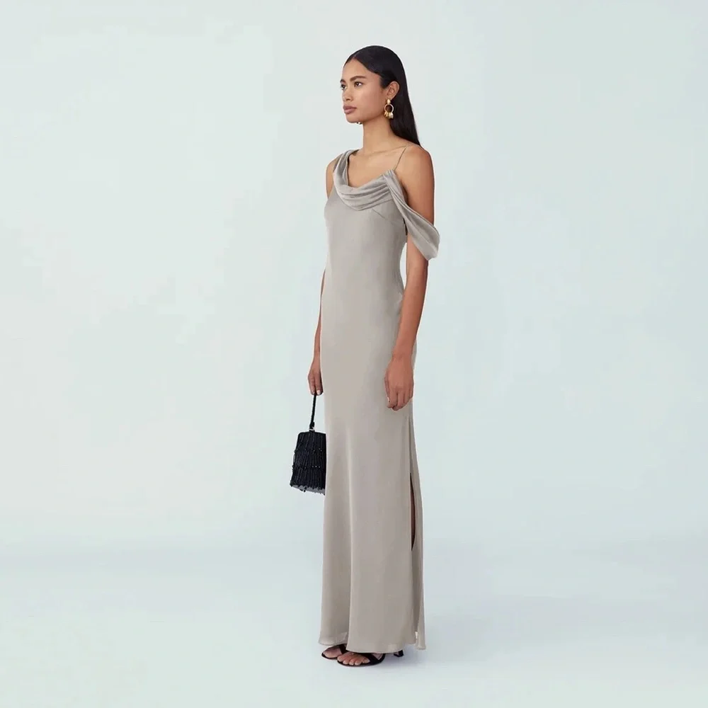 Fame And Partners Francois Dress in Dark Tan - Picture 3 of 5